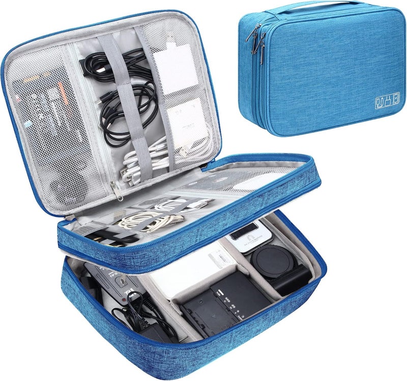 CILLA Electronics Organizer Travel, Travel Cord Organizer Case, Compact Electronics Accessories Bag for Cable, Cord, Charger, Phone - Image 1